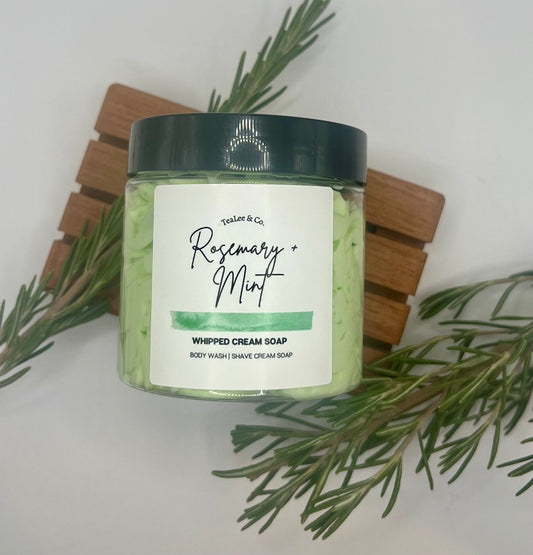 Large Rosemary + Mint Whipped Soap